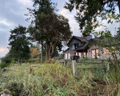 Image of home on shoreline where Green Shores nature-based solutions were adopted on Vancouver Island