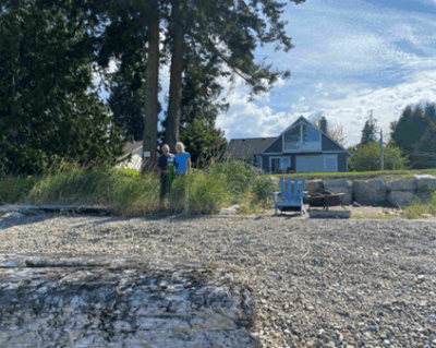 Higson Crescent shoreline property with native plantings and natural beach profile